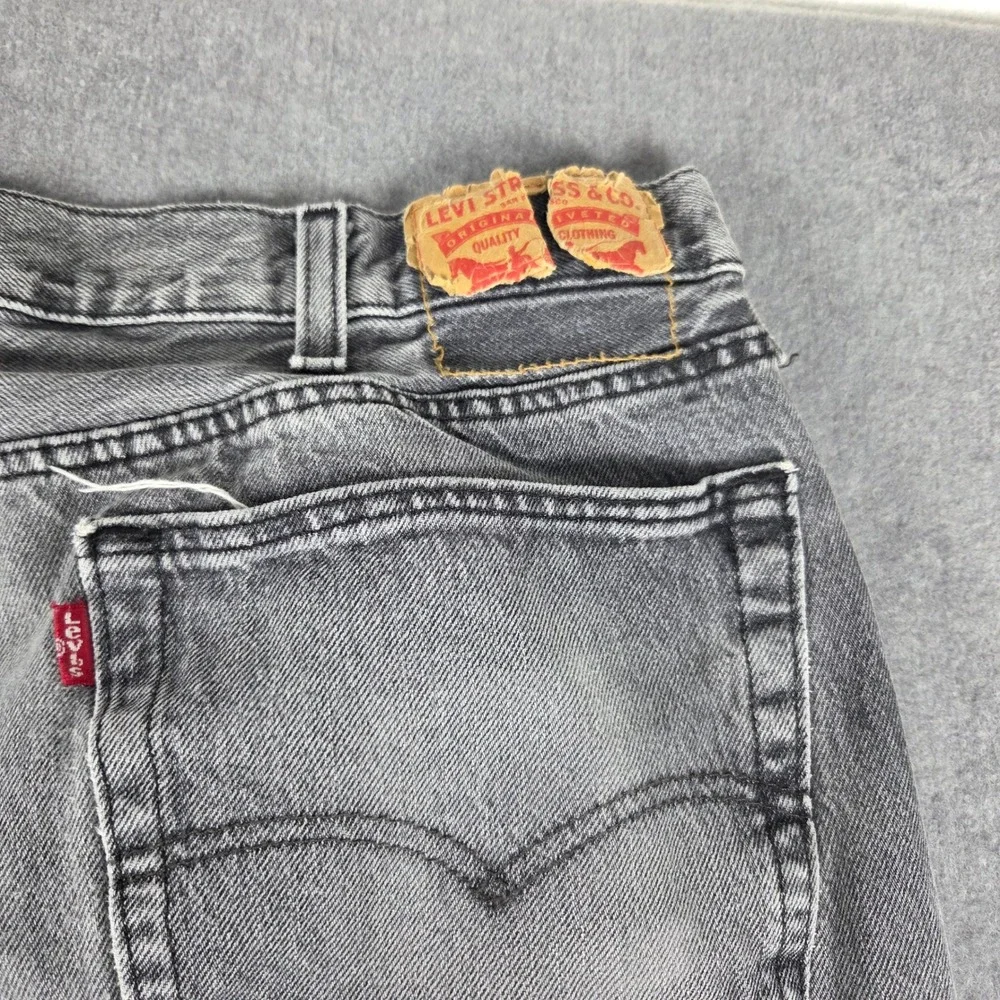 Levis‎ 505 Regular Fit Mens 40x36 Gray Good Faded Straight Leg Jeans